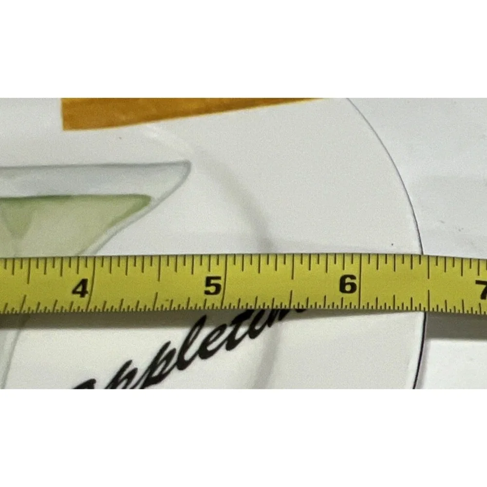 New W/Box American Atelier Canape Appetizer Plates Set of 4 Martini Cheers 6.5